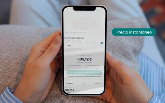 Pantalla de resumen con precio y configuración final
